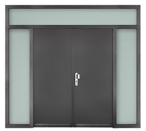 Double vantaux avec tierces et imposte