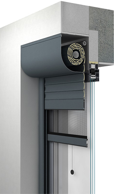 Volet à caisson semi-arrondi